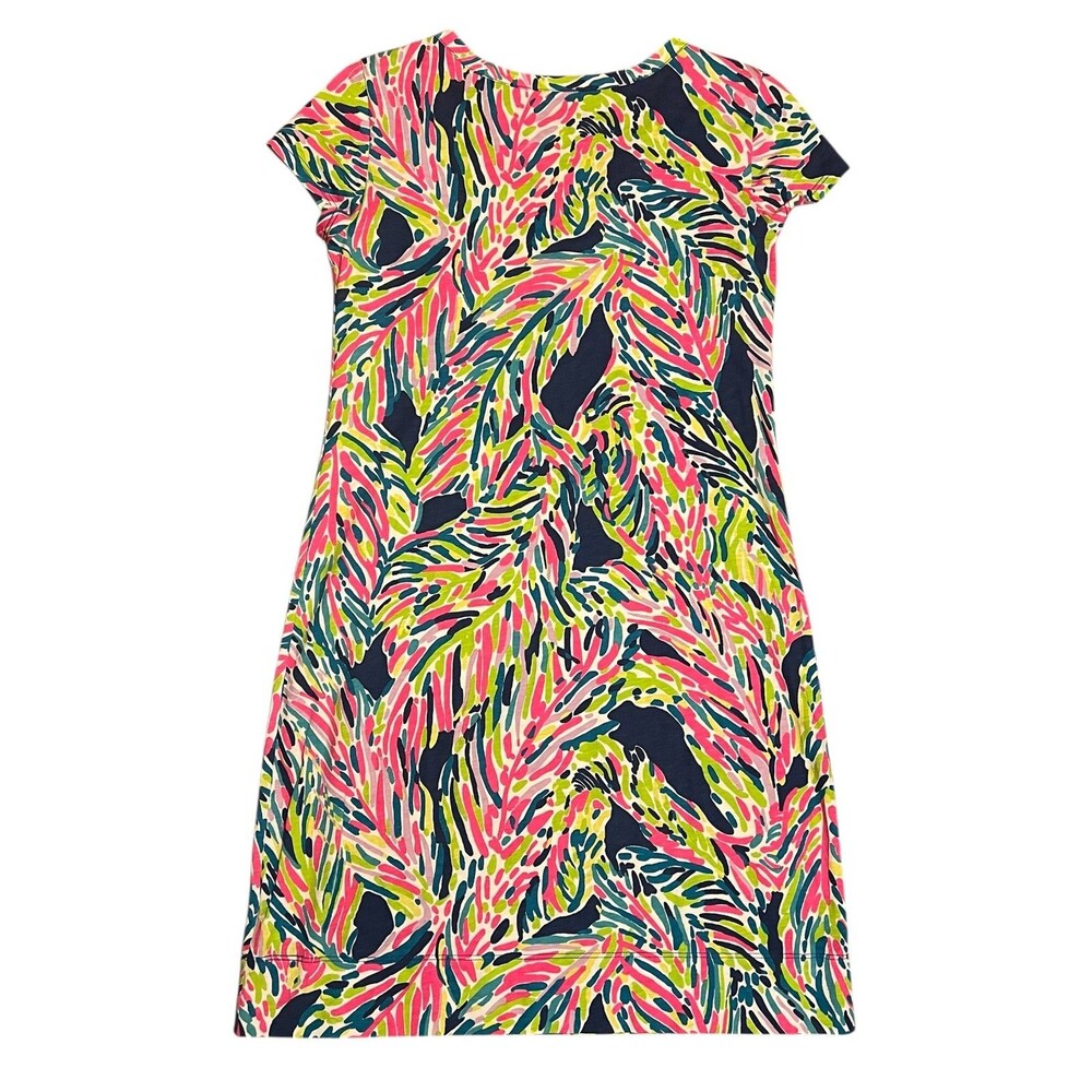LILLY PULITZER Palmira Dress Indigo Palm Reader Preppy Resort Beach Womens Small - Picture 2 of 10